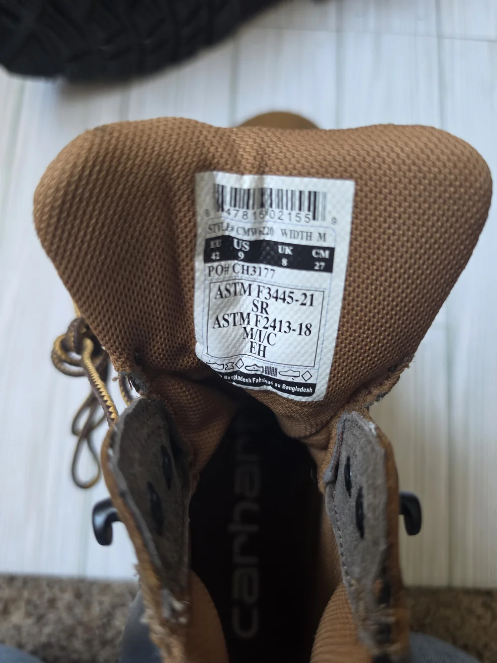 Carhartt Brown/Tan Safety Toe Work Boots